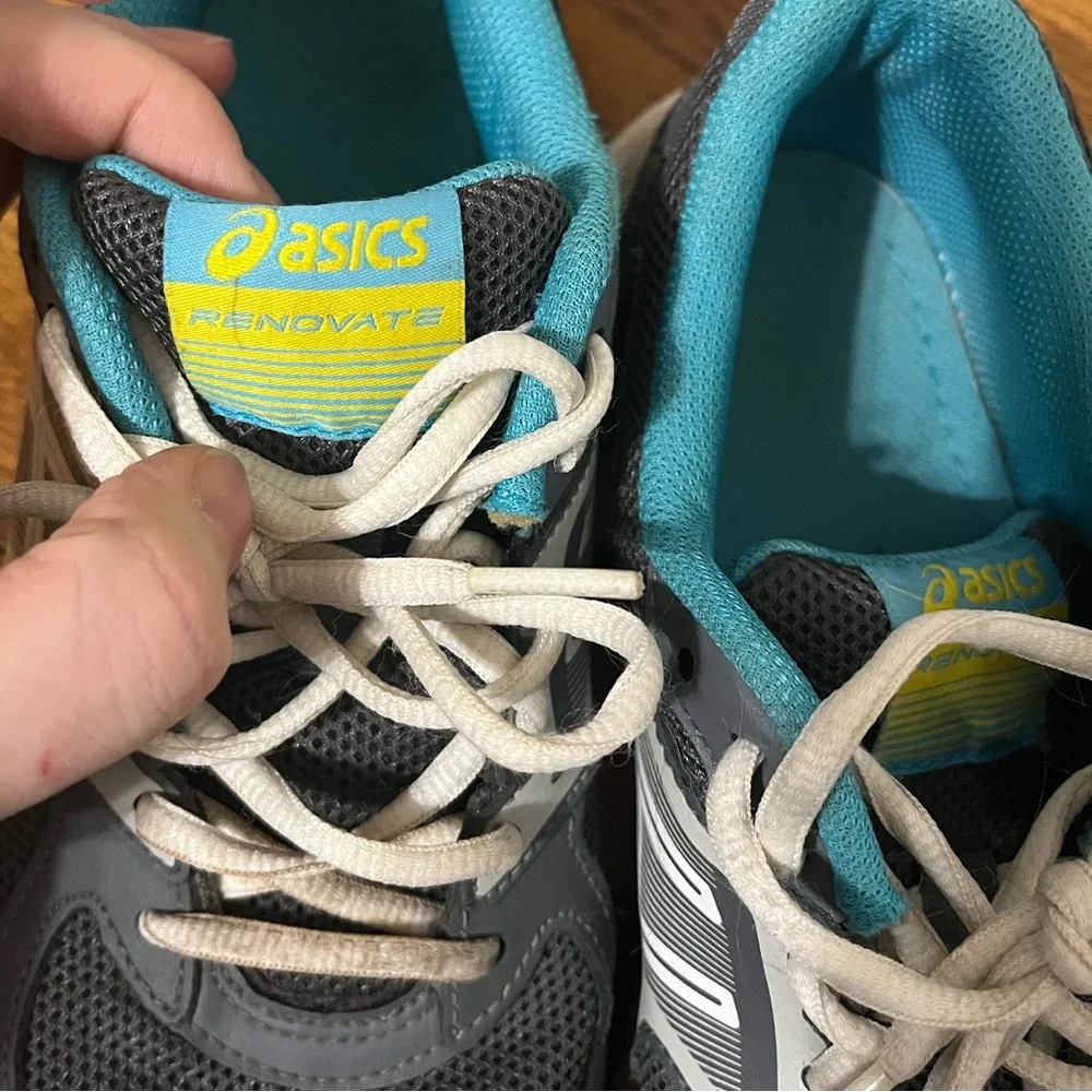 ASICS | Gray and Blue Athletic Shoes - Picture 6 of 7
